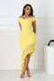 Rivelle Off Shoulder Ruffle Mesh Maxi Dress